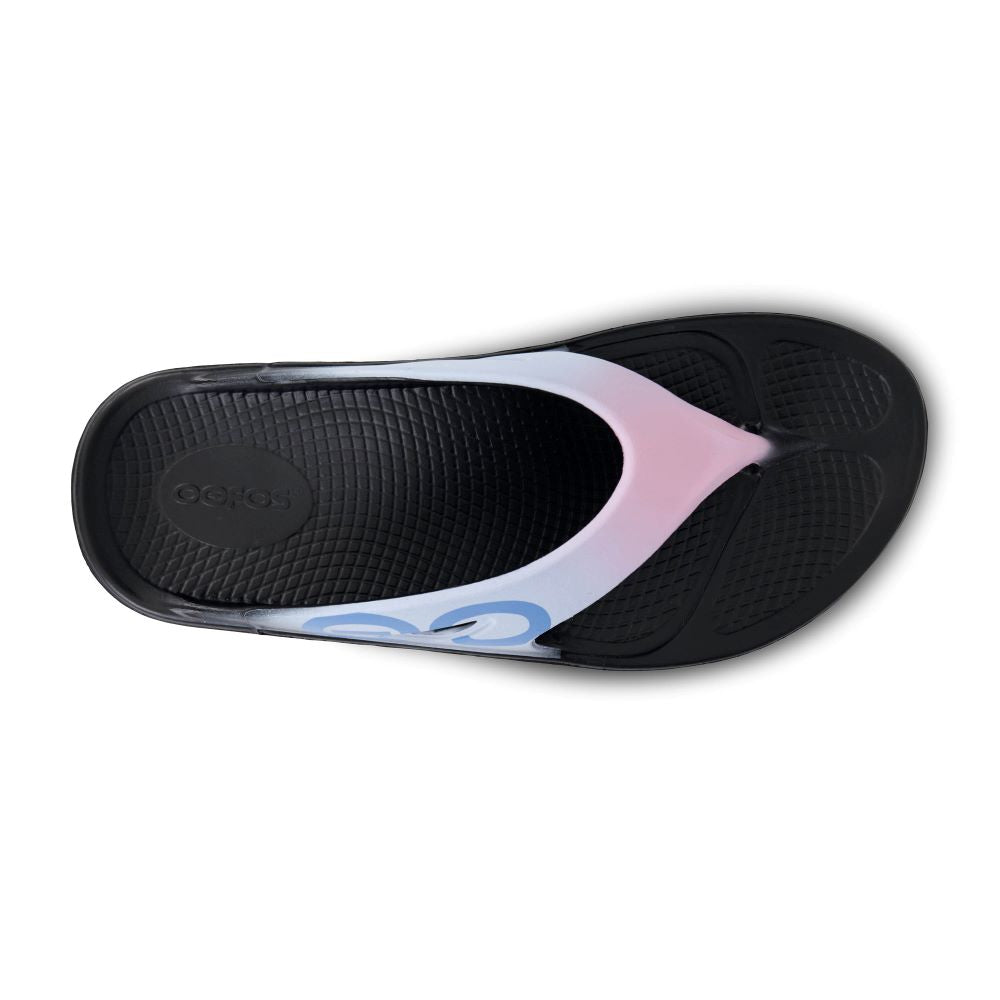 OOFOS Women's Fashionable OOriginal Sport Thong Sandals in Sunset Tide Color