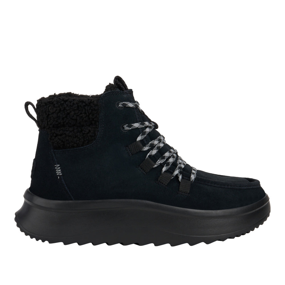 HEY DUDE Women's Comfortable Wendy Peak Apres Casual Shoes - Black