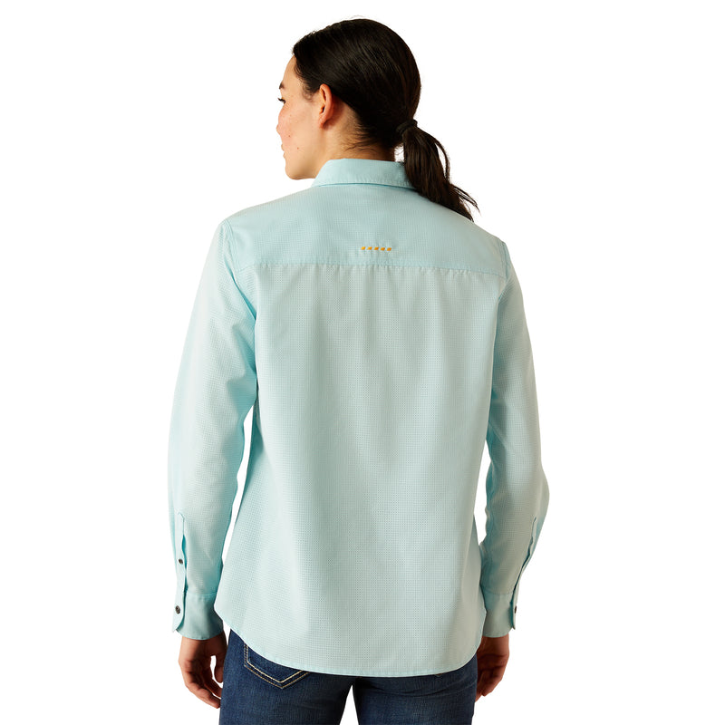 Ariat Women's Long Sleeve Rebar 360 Airflow Shirt in Aquatic Color