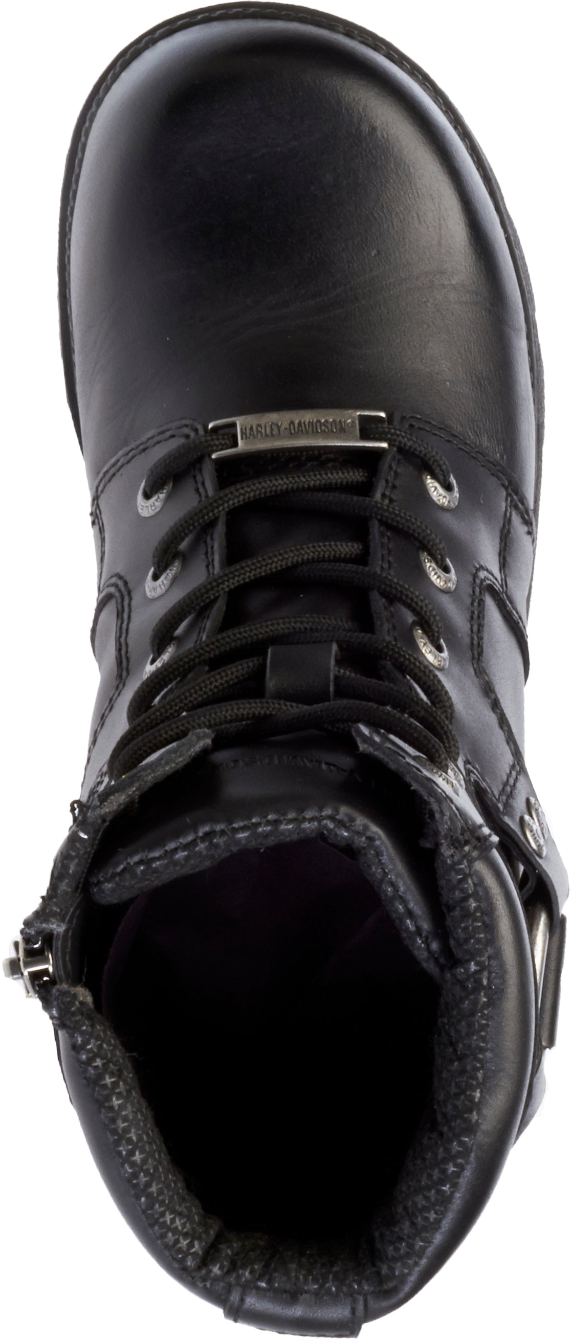Black 'Harley Davidson' Women's 5.5-Inch Jocelyn Zip Boots with Premium Leather