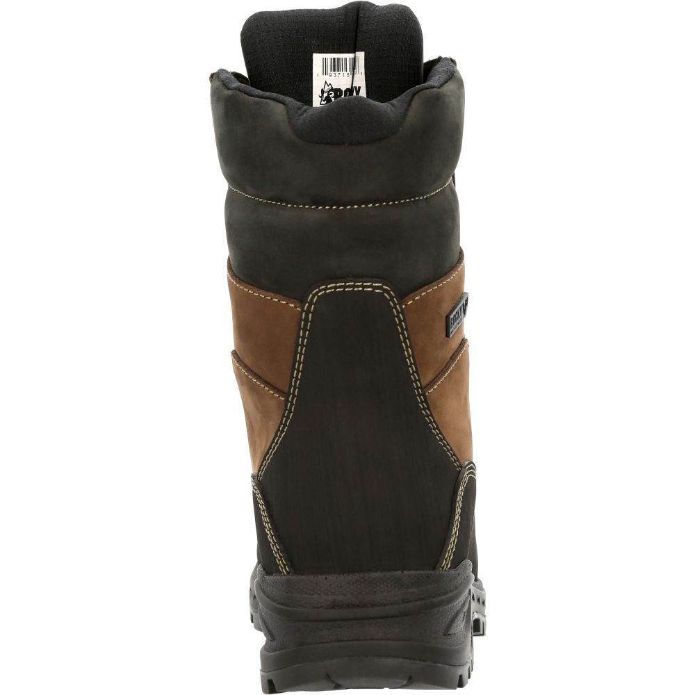 Rocky Men's 10-Inch Mountain Stalker Professional 400GR Waterproof Hunting Boots - Brown / Black