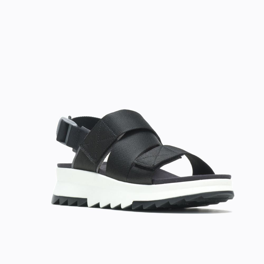 Stylish 'Merrell' Women's Retro Alpine Backstrap Sandals in Classic Black Color