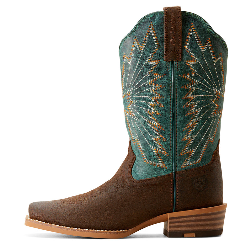 Ariat's Stylish Women's Decatur Western Boots in Aged Smokehouse and Racing Green Shades