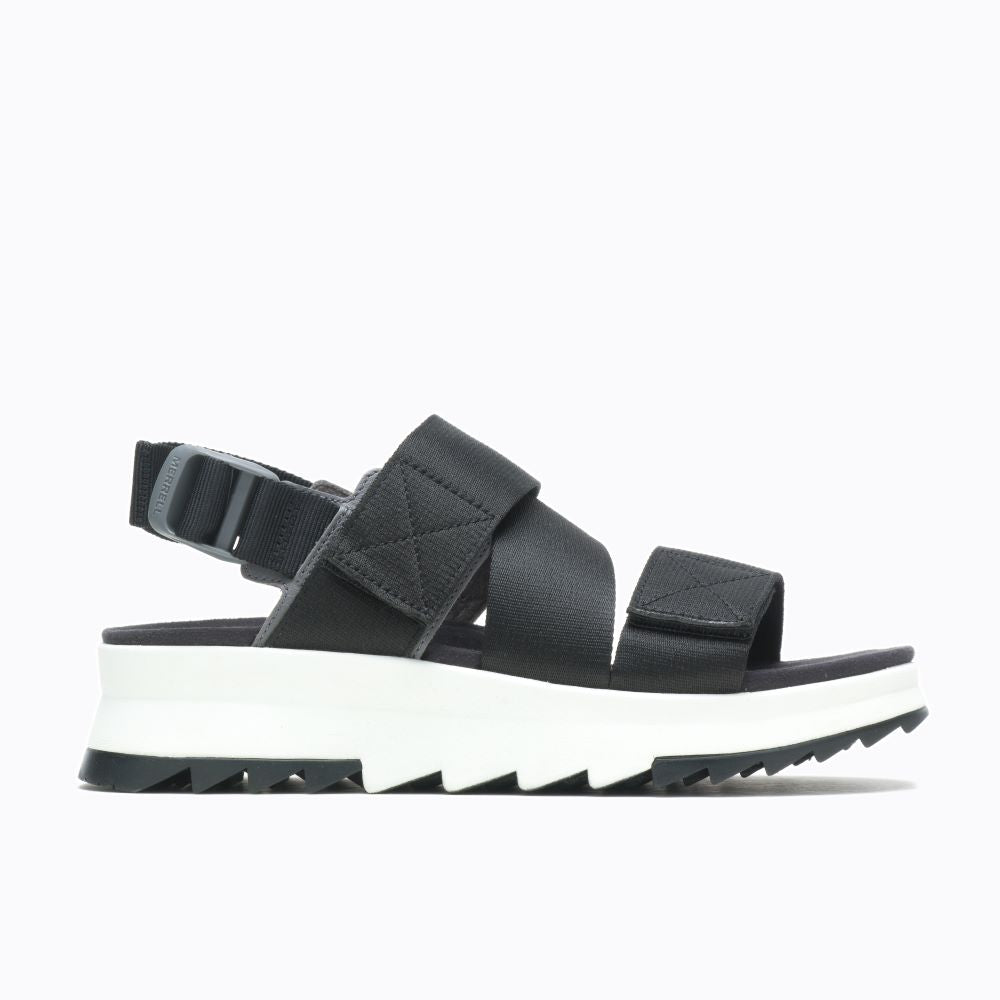 Stylish 'Merrell' Women's Retro Alpine Backstrap Sandals in Classic Black Color