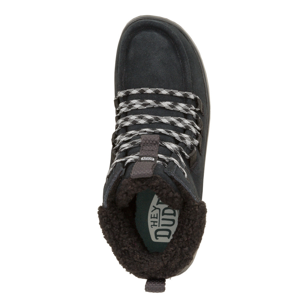 HEY DUDE Women's Comfortable Wendy Peak Apres Casual Shoes - Black