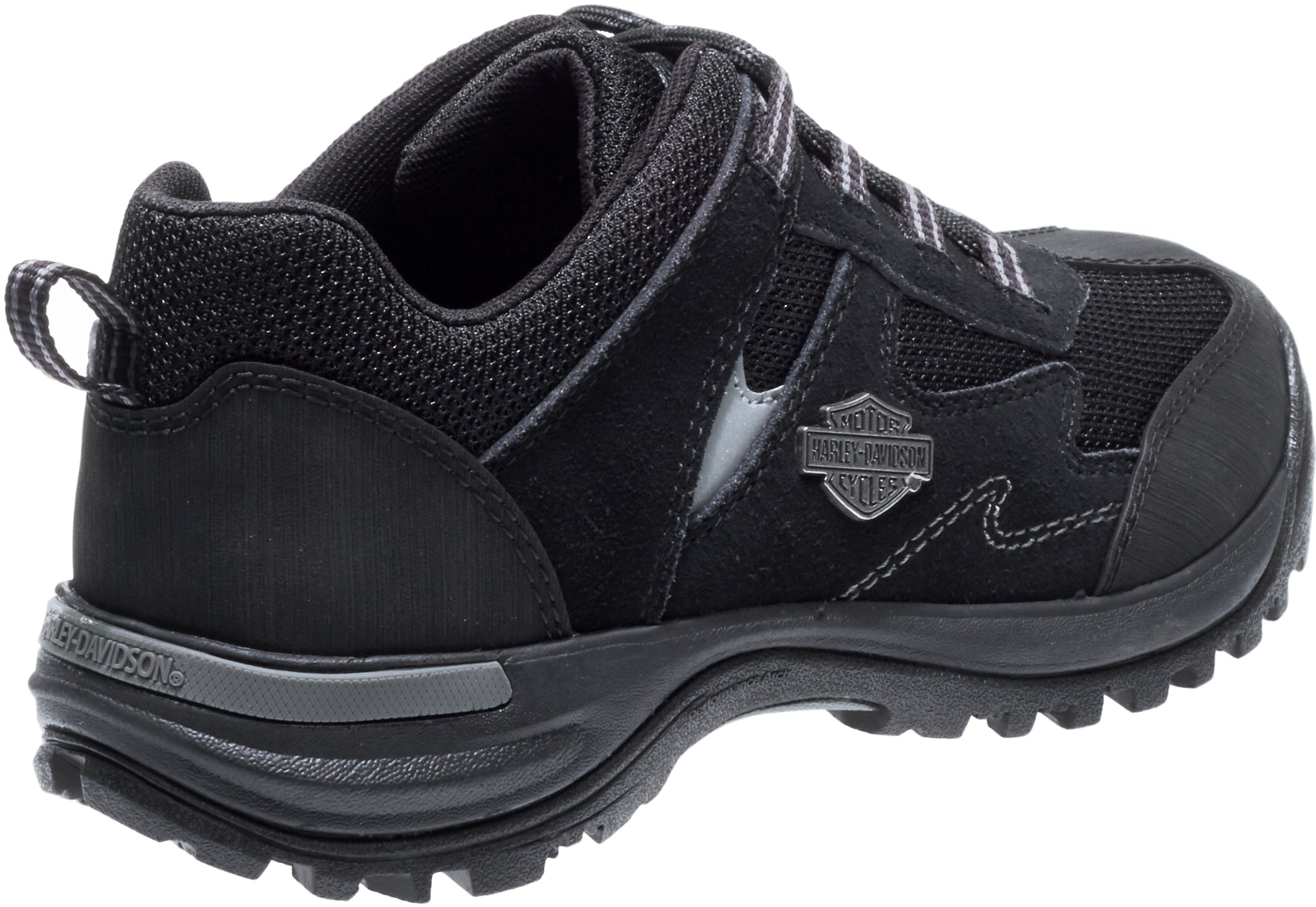 Harley Davidson Women's Stylish Oxford Shoes in Black and Grey Color Combination