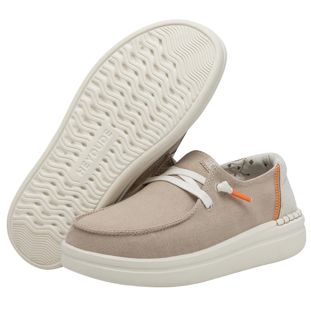 Hey Dude Women's Casual Slip - On Wendy Rise Loafers in Chambray Sandshell Color