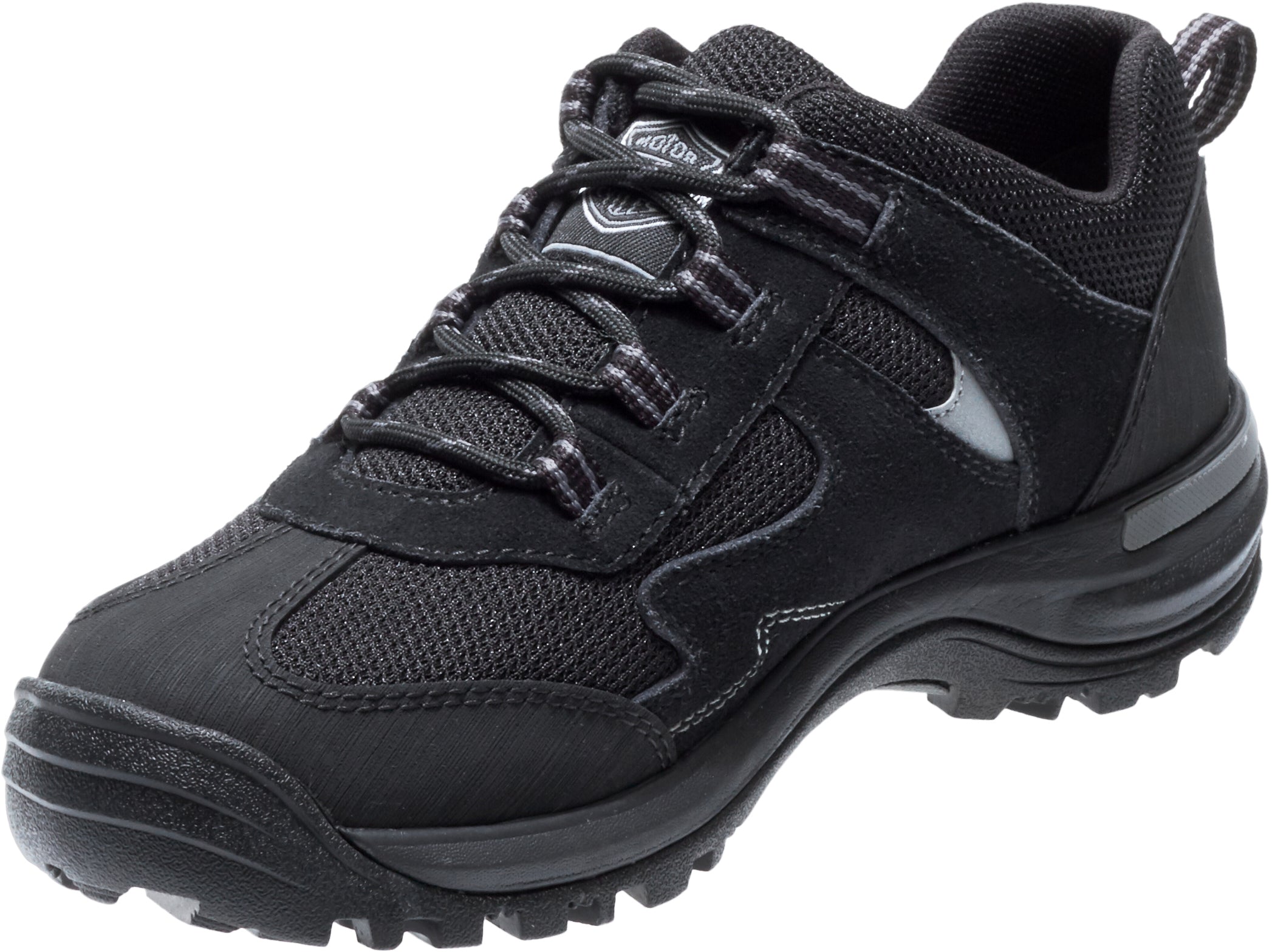 Harley Davidson Women's Stylish Oxford Shoes in Black and Grey Color Combination