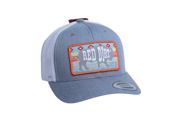 Men's Heather Grey/White Aztec Cap by Red Dirt Hat Company