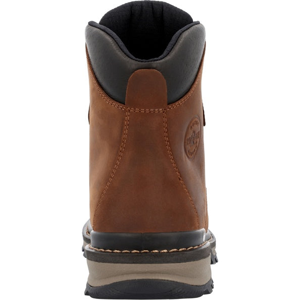 Rocky Men's Safety Work Boots - 6-Inch Rams Horn Style with Boa Lacing System, Crazy Horse Finish, Composite Toe and Electrical Hazard Protection