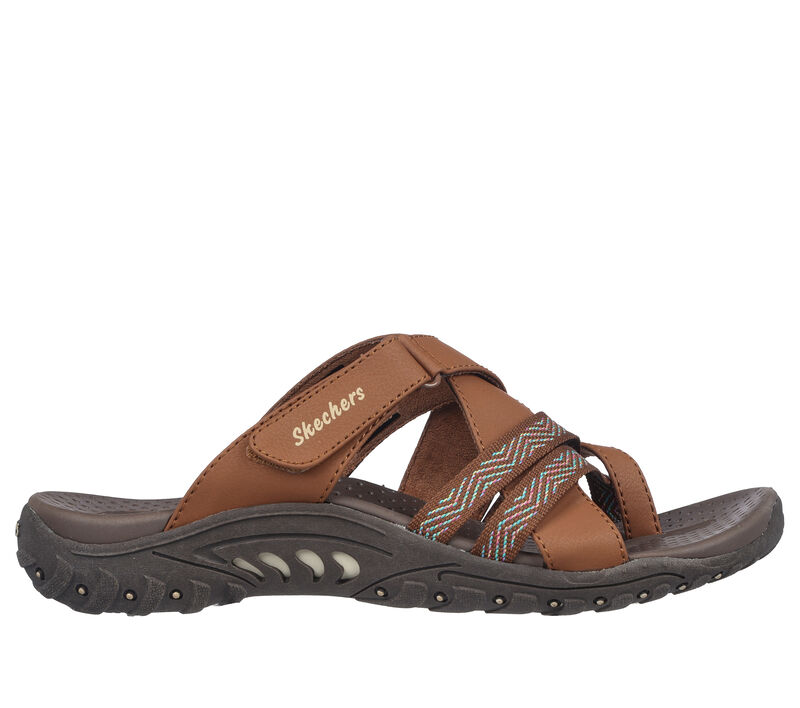 Skechers Women's Reggae-Sunday Brown Stroll Sandals for Weekend and Vacation