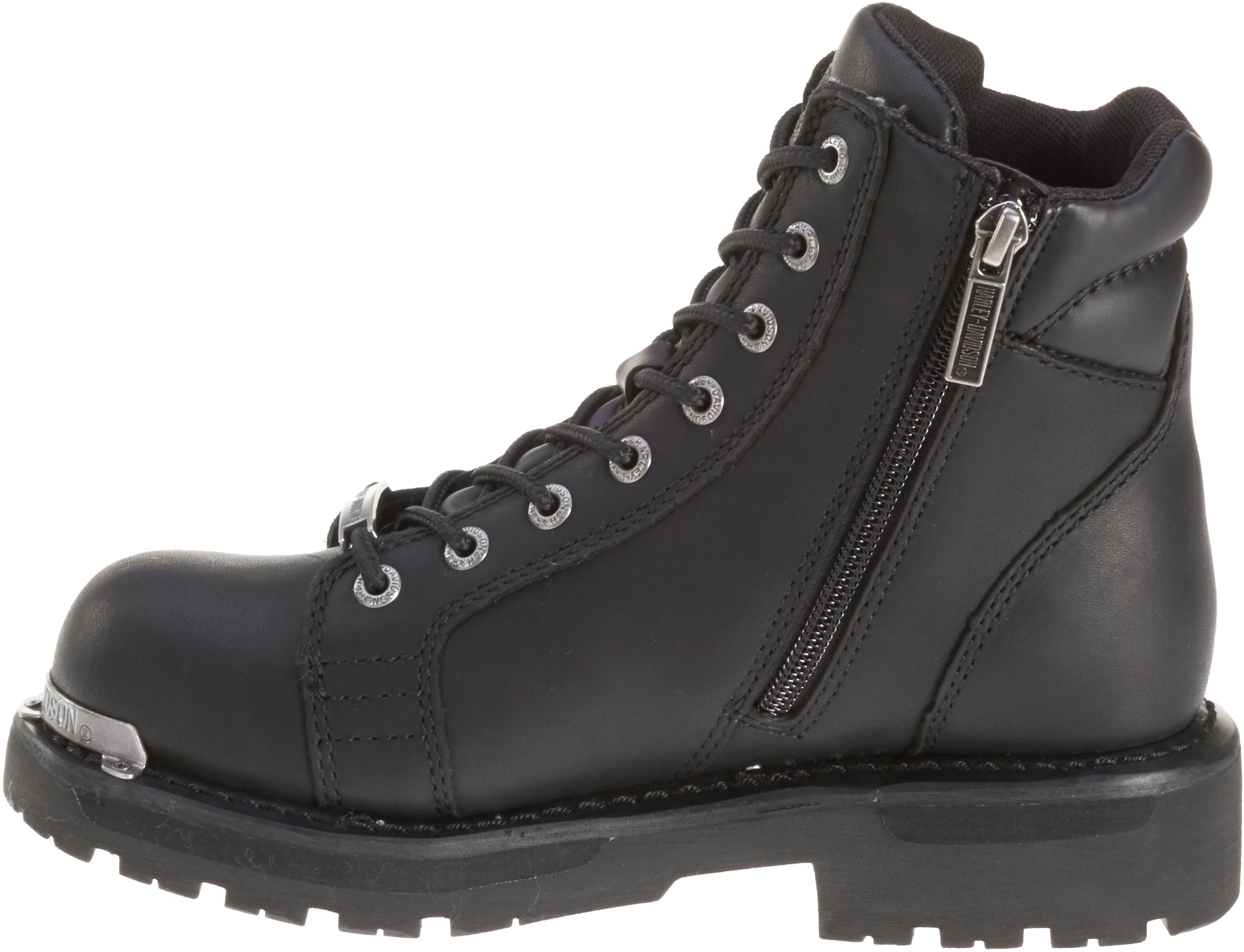 Harley Davidson Women's 5.5-Inch Black Maddy Zip-Up Leather Boots