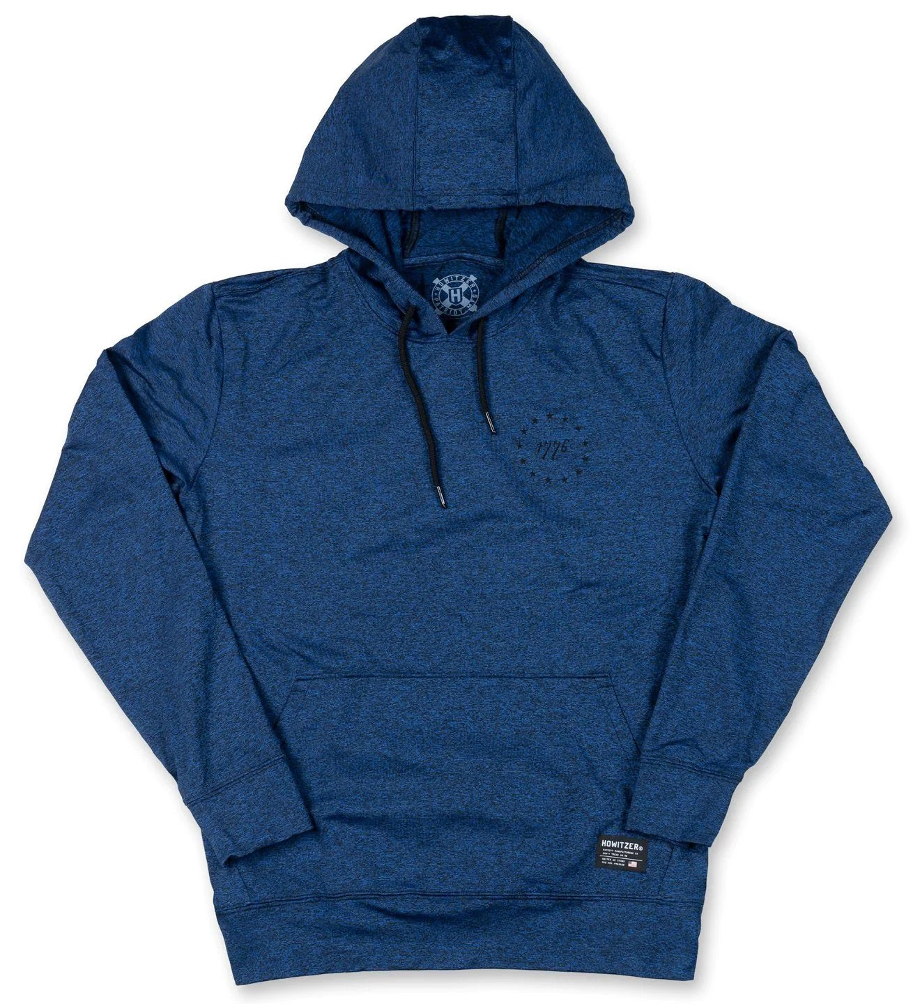 Men's Howitzer Betsy Black/Blue Long Sleeve Durable Hoodie