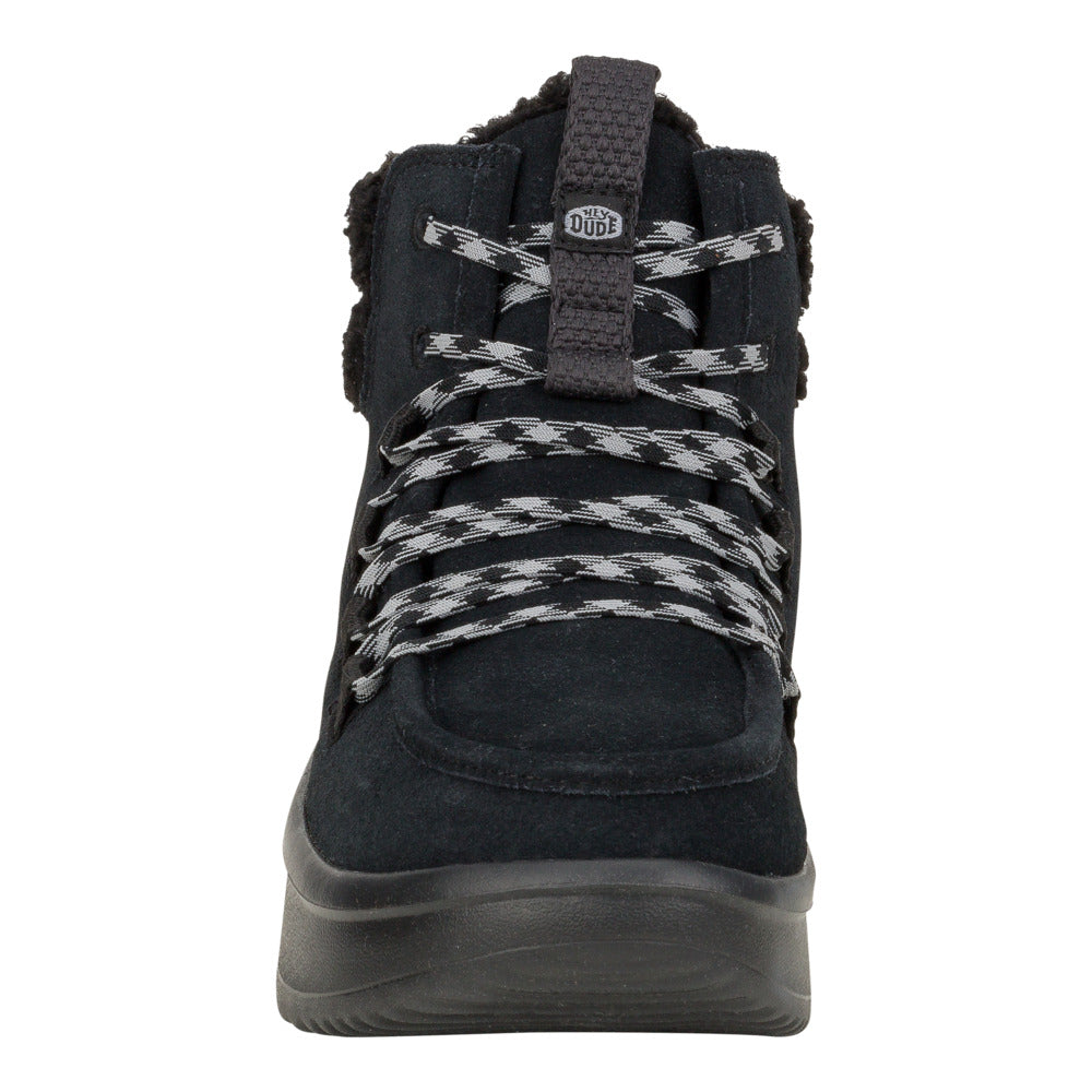 HEY DUDE Women's Comfortable Wendy Peak Apres Casual Shoes - Black