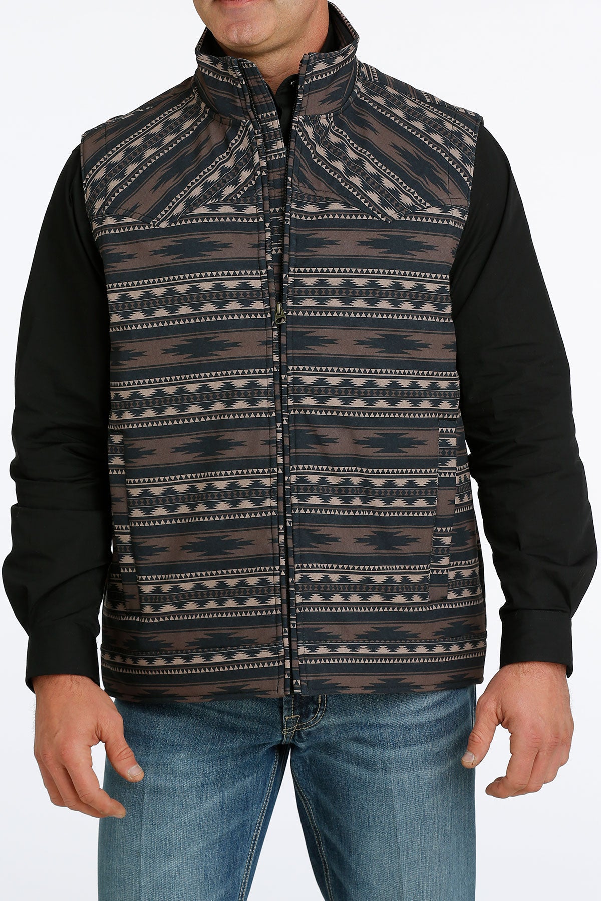 Cinch Men's Bonded Concealed Carry Vest in Stylish Brown Color
