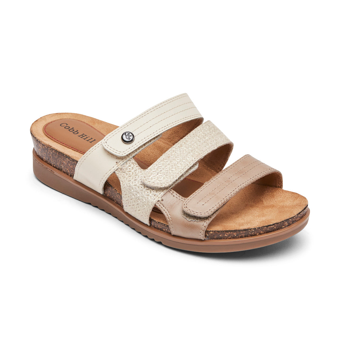 Cobb Hill Women's Dove May Slide Sandals with Adjustable Closures