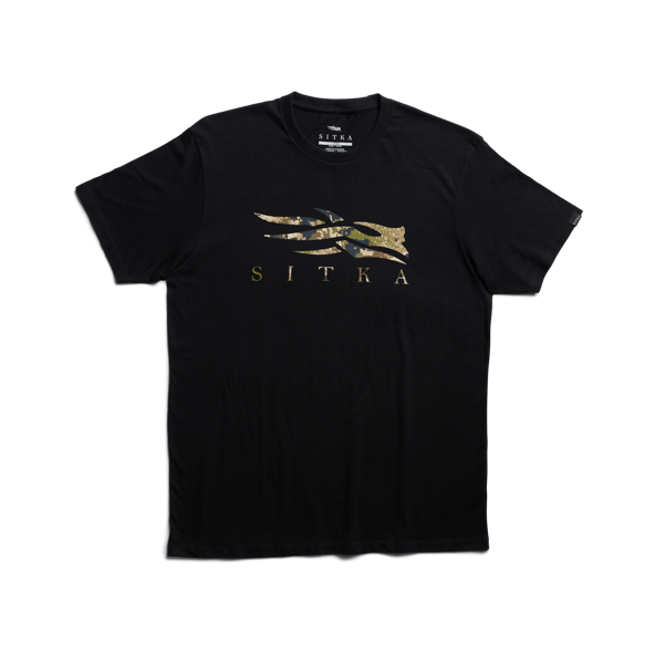 Men's Comfortable Black Subalpine Optifade Icon Sitka Tee
