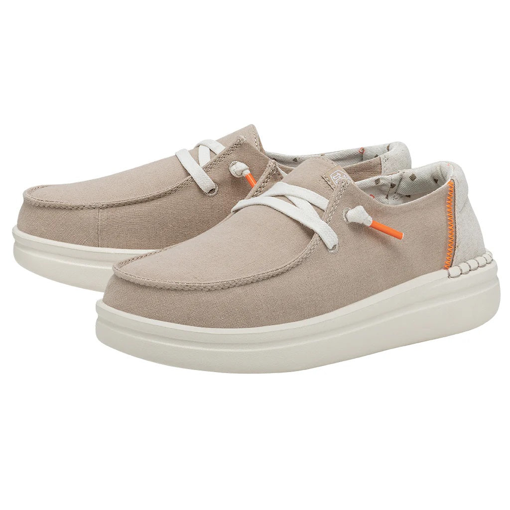 Hey Dude Women's Casual Slip - On Wendy Rise Loafers in Chambray Sandshell Color