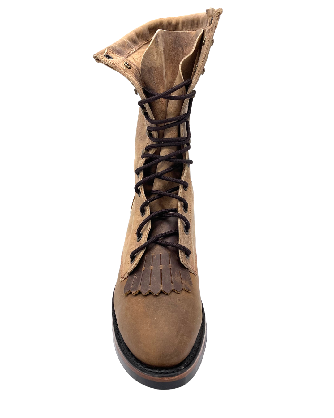 Men's 9-Inch Packer Round Toe Boots in HillBilly Golden & Rustico Tang