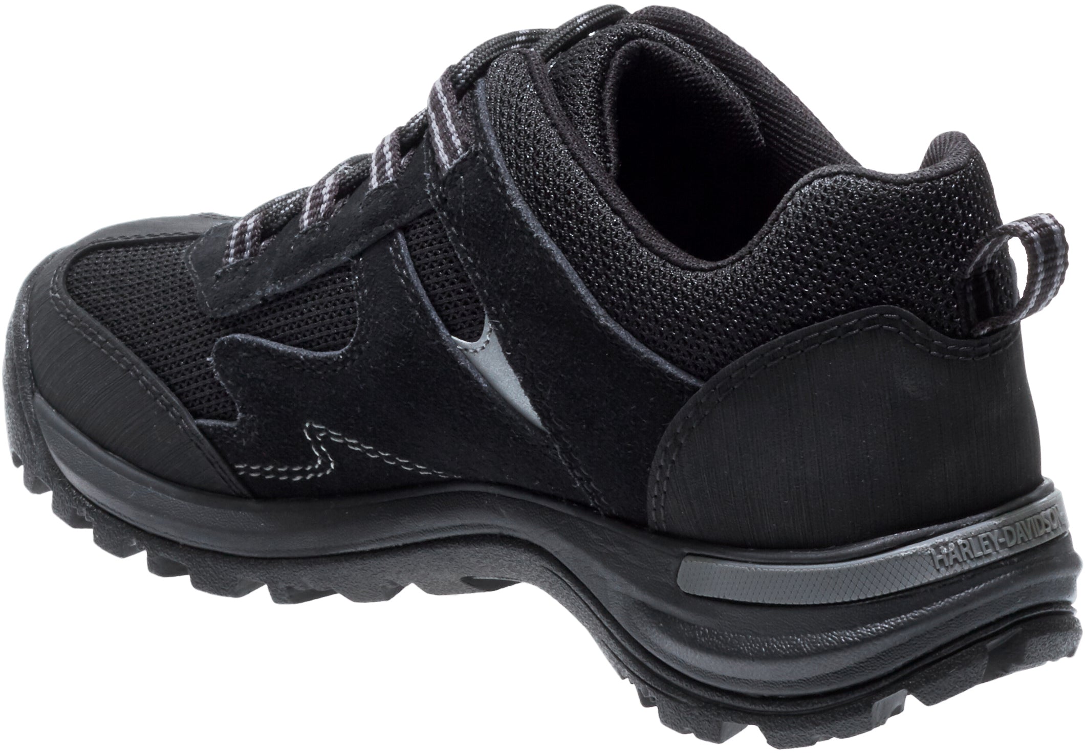 Harley Davidson Women's Stylish Oxford Shoes in Black and Grey Color Combination