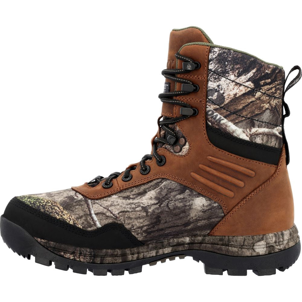 Rocky Men's 8-Inch Lynx 800G Waterproof Hunting Boots - Brown / Camouflage Pattern