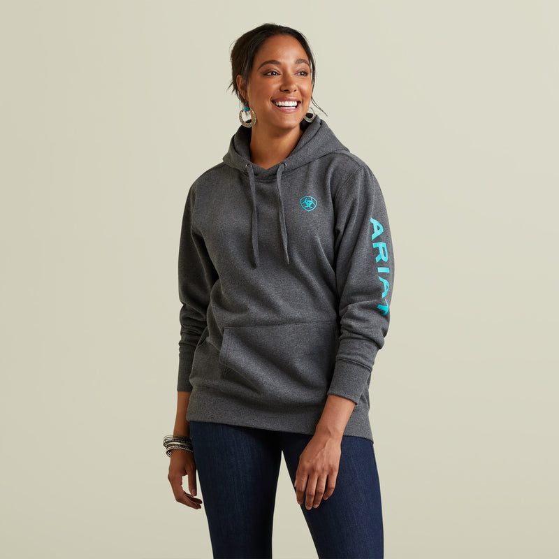 Ariat Women's Charcoal Heather Logo Cozy Hoodie