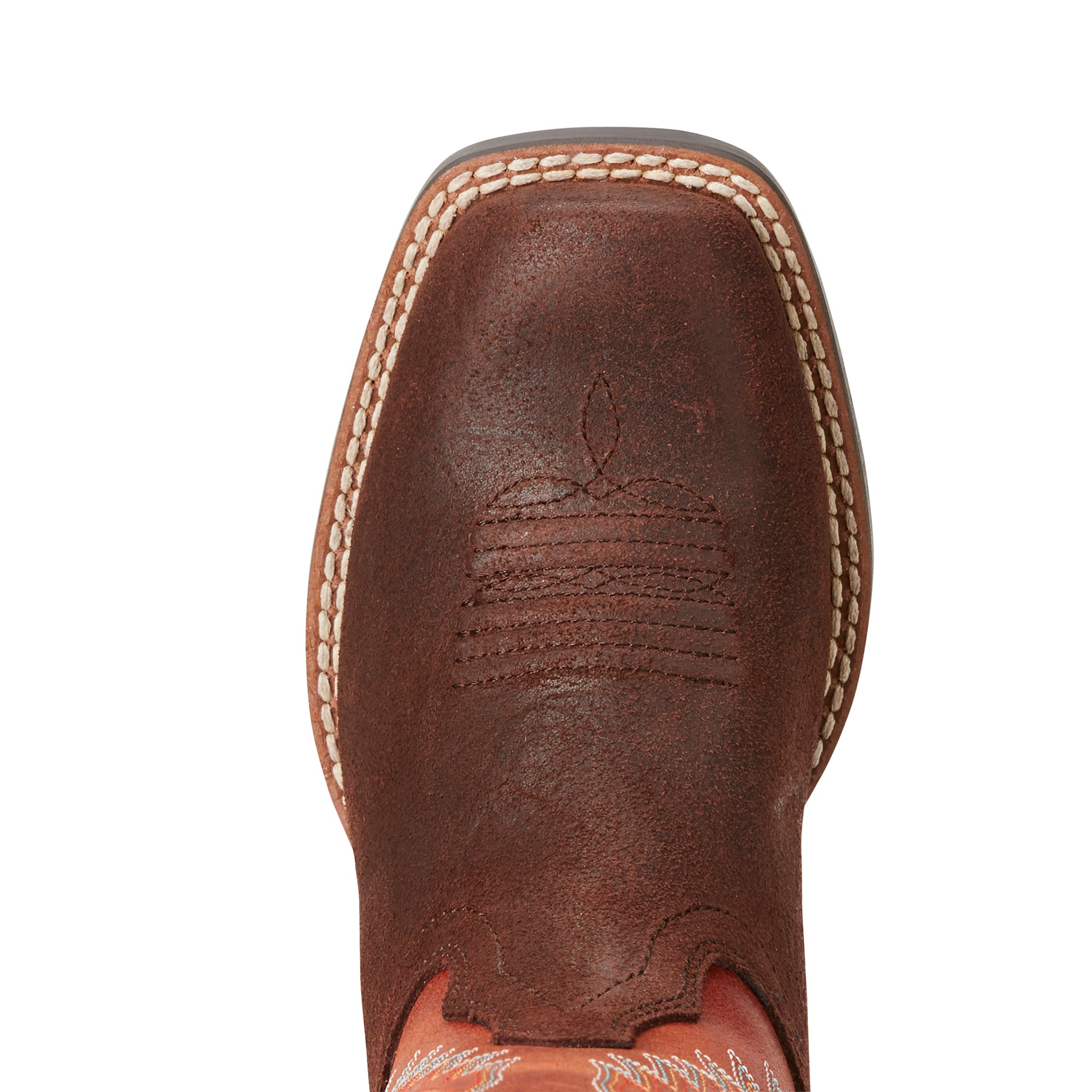 Ariat Brand Youth 8-Inch Hoolihan Alamo Western Boots in Orange and Brown Colors