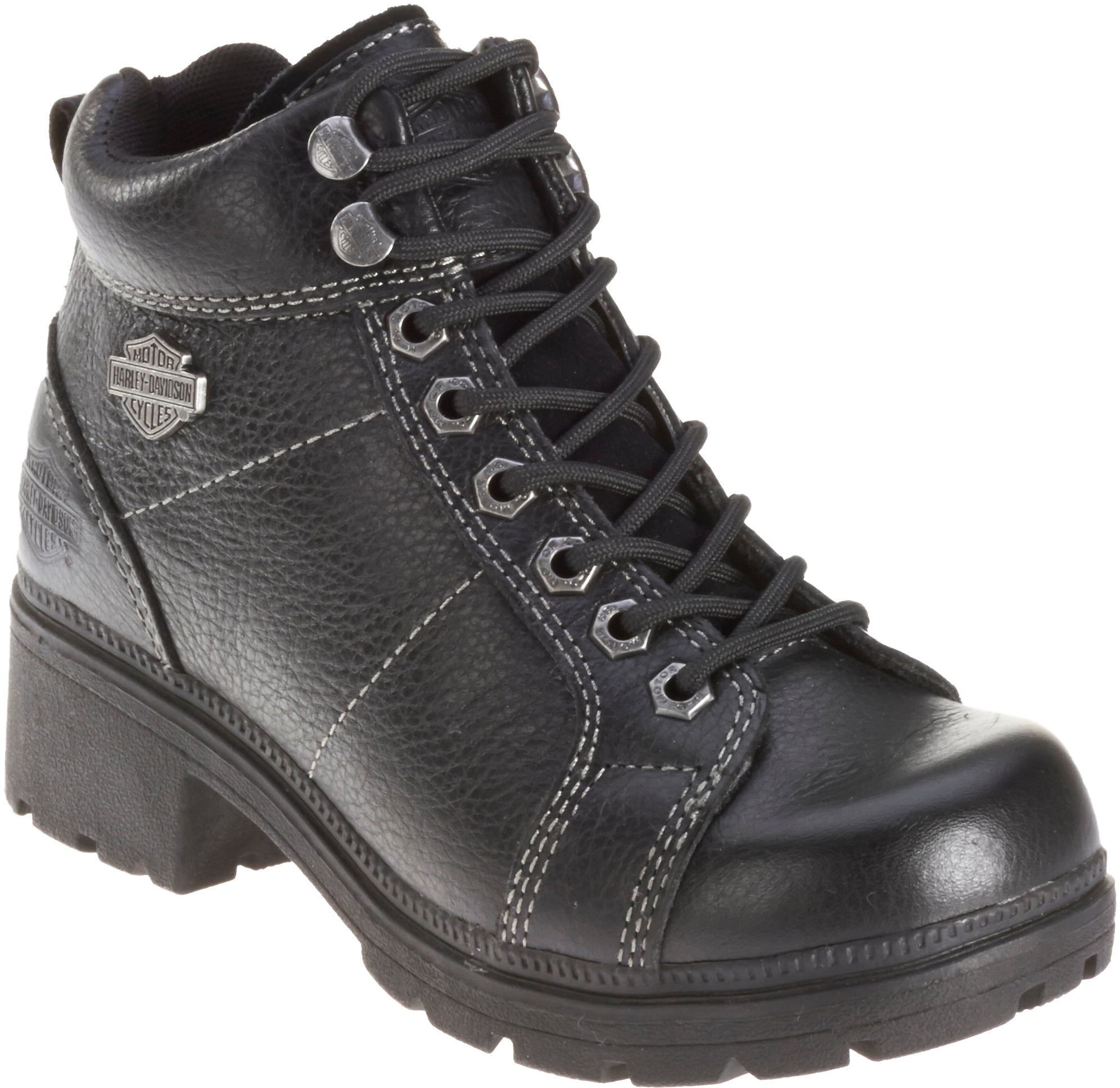 Stylish Harley Davidson Women's 4-Inch Black Lace-Up Boots