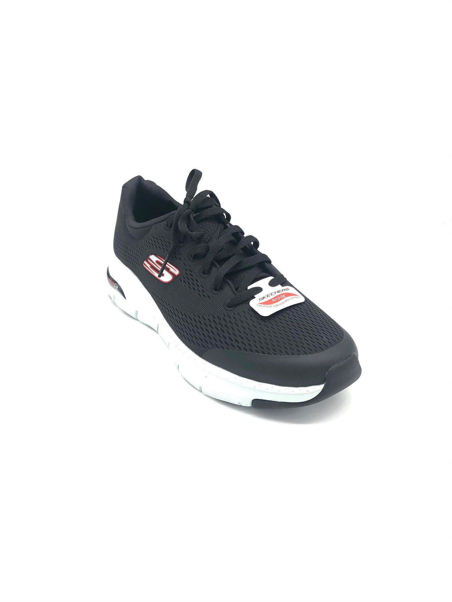 Skechers Men's Wide Arch Fit Shoes in Black and Red