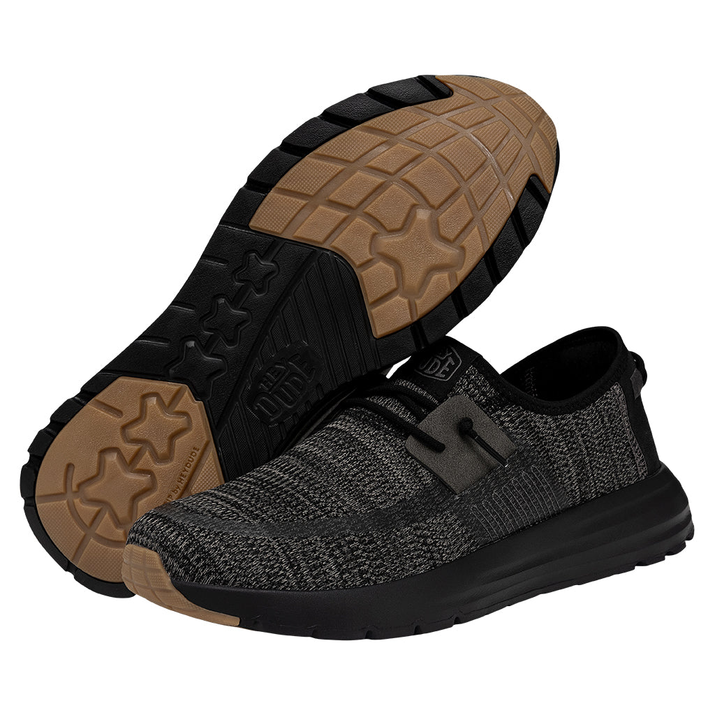 Hey Dude Men's Black Sirocco Breathable and Comfortable Sneakers