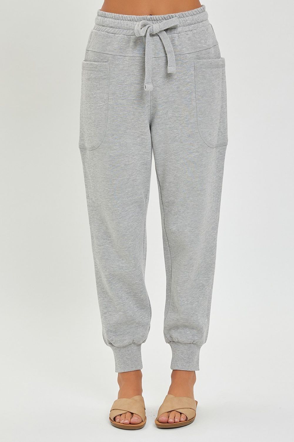 Risen Heather Grey Women's Comfortable Relaxed Jogger Pants
