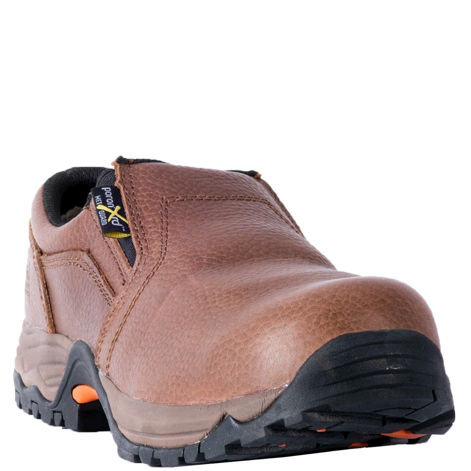 Men's Brown Slip-On Met Guard Composite Toe Work Shoes - 'McRae' Brand